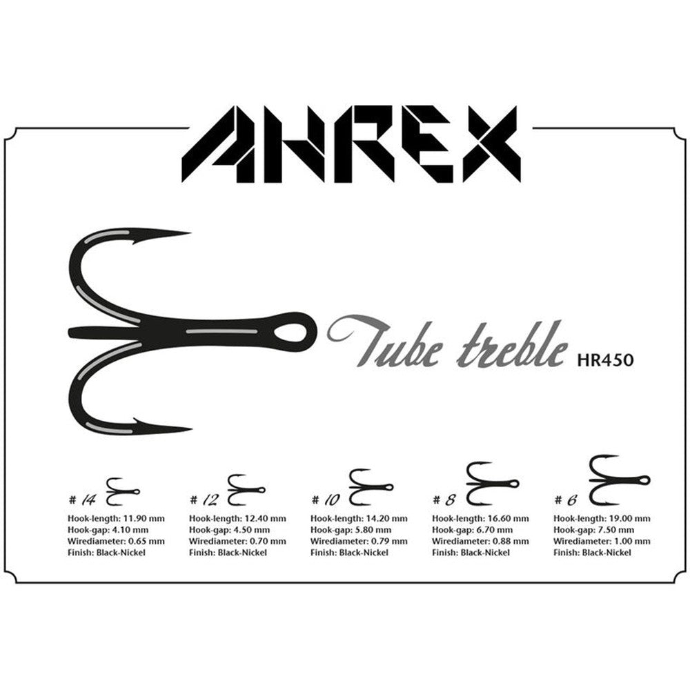 Ahrex Tube Treble Hooks - HR450-Gamefish