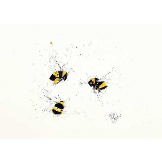Bumble Bee Trio Greeting Card-Gamefish