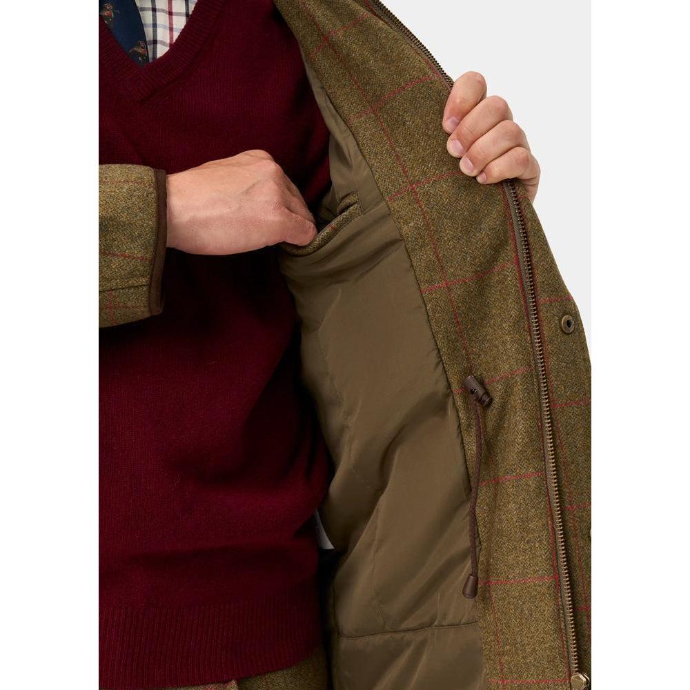 Combrook Men's Tweed Waterproof Shooting Field Coat in Sage - Shooting Fit-Gamefish
