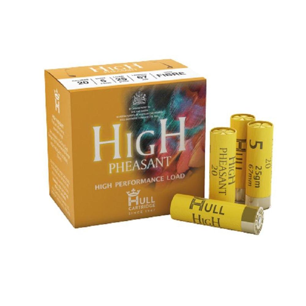 Hull Cartridges High Pheasant 20 Gauge - 25gr - No6 - Fibre - Box of 25-Gamefish