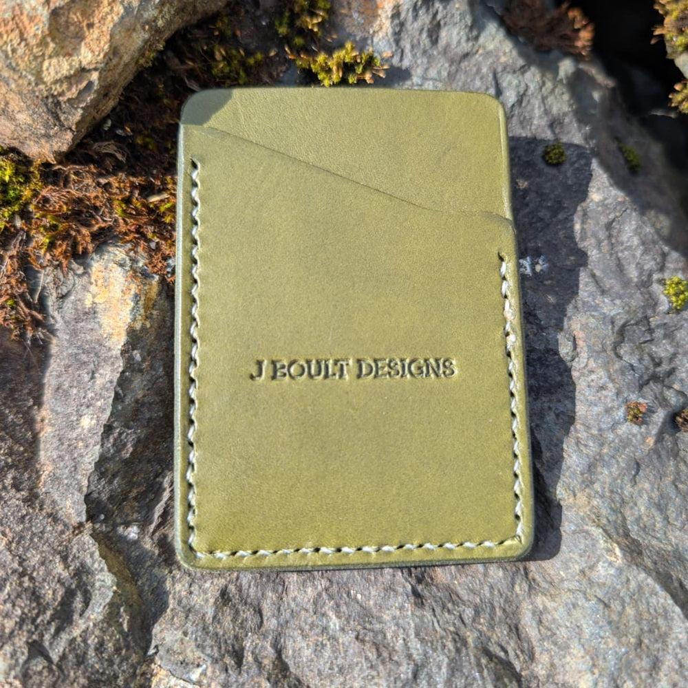 J Boult Designs Red Deer Leather Card Wallet-Gamefish