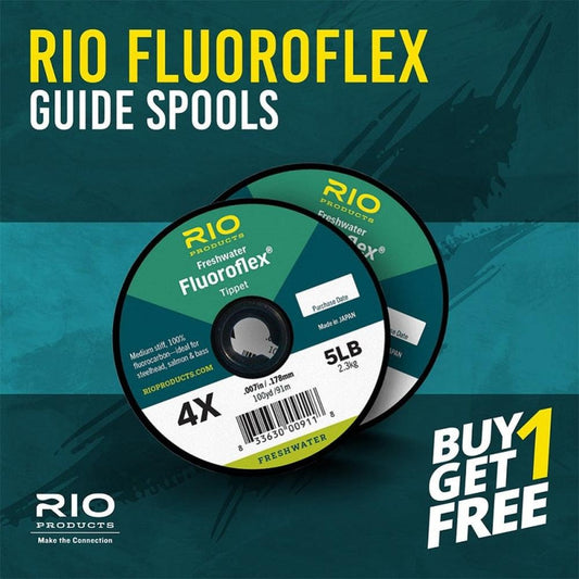 RIO Fluoroflex Freshwater Tippet Guide Spools (100m) Buy One Get One Free-Gamefish