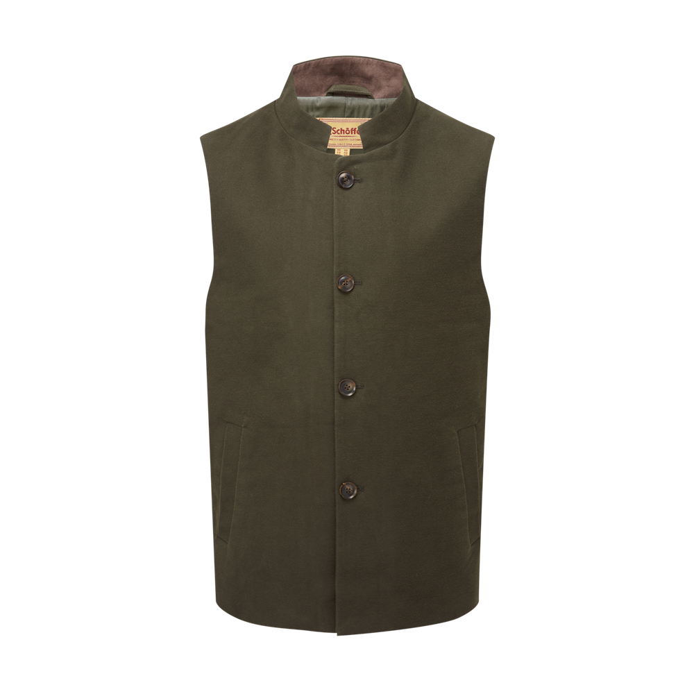 Schoffel Barnsdale Nehru Waistcoat - Forest-Gamefish