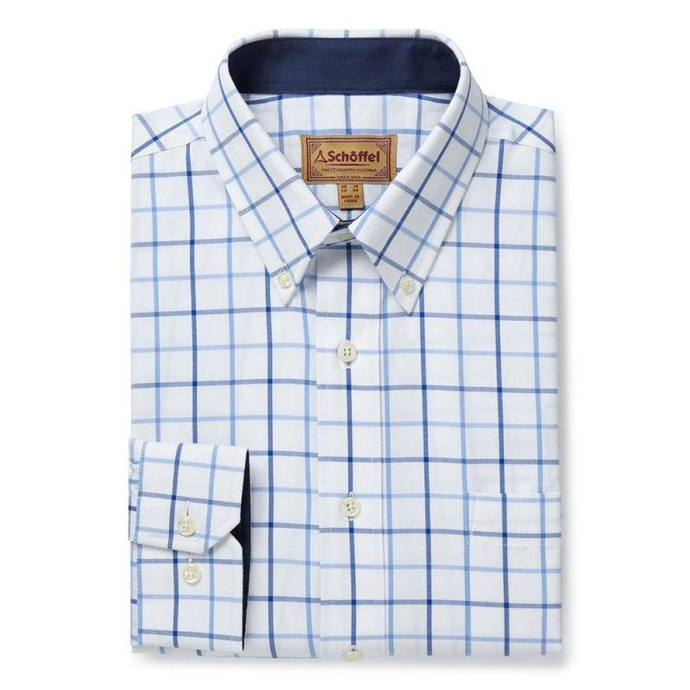 Schoffel Brancaster Classic Shirt - Blue Check-Gamefish