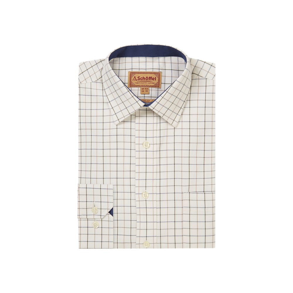 Schoffel Burnham Tattersall Classic Shirt - Blueberry Tattersall-Gamefish