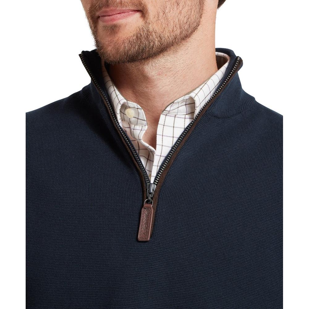 Schoffel Marlow Quarter Zip Jumper - Navy-Gamefish