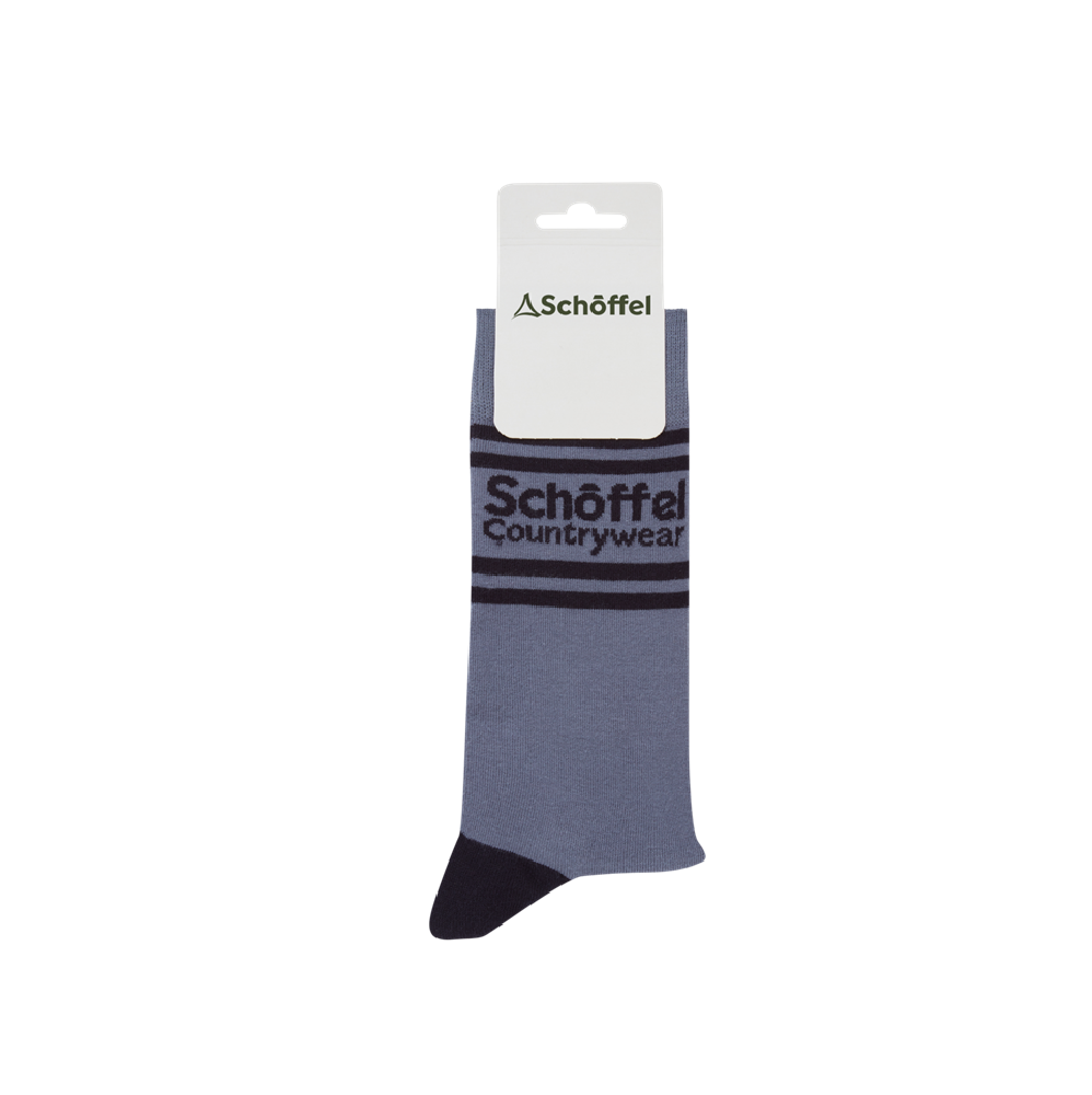 Schoffel Men's Cotton Socks Pigeon Blue Retro-Gamefish