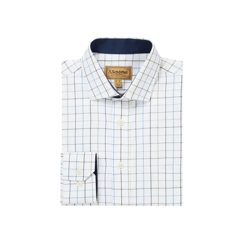 Schoffel Wells Shirt Woodland/ Vintage Navy Check-Gamefish