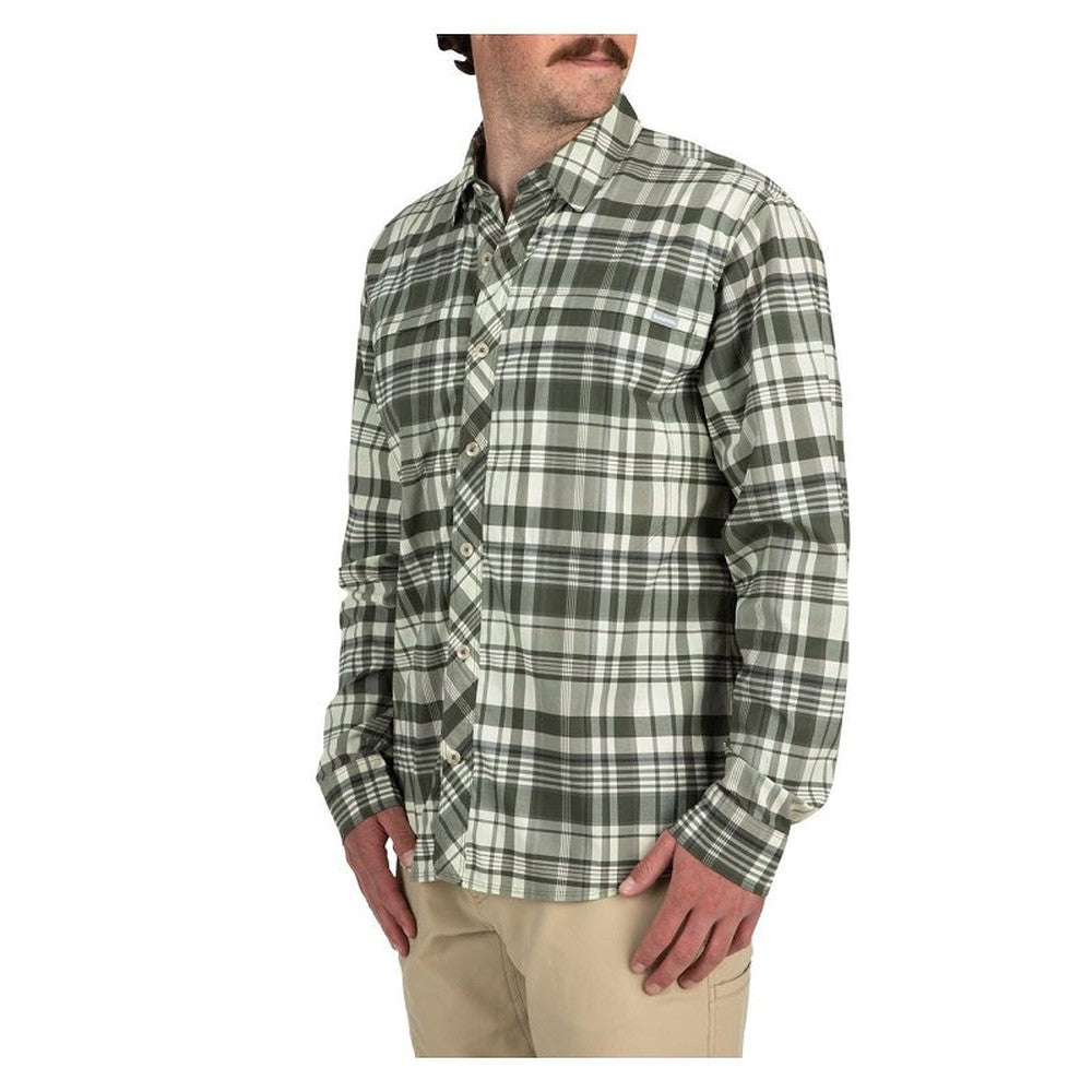 Simms Bugstopper Shirt Foliage Madras Plaid-Gamefish