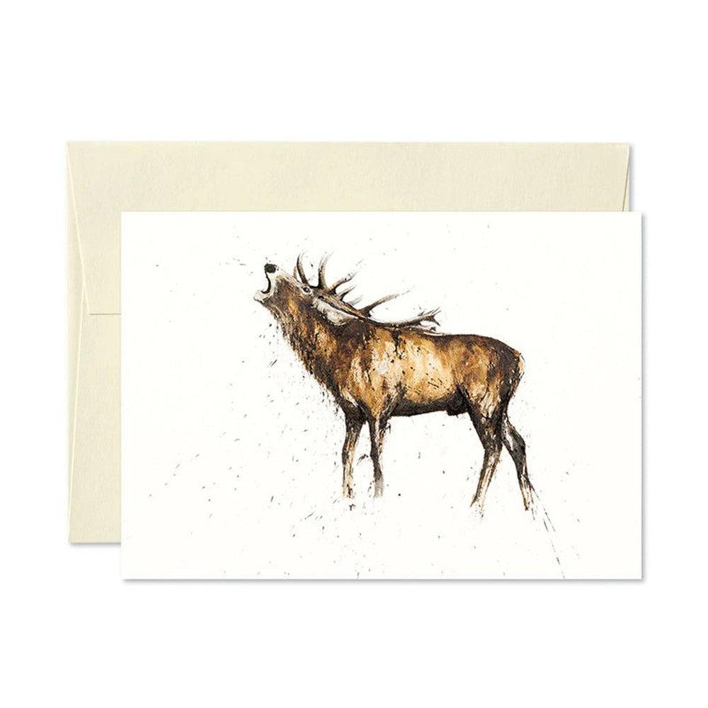 Stag Roaring Greeting Card-Gamefish