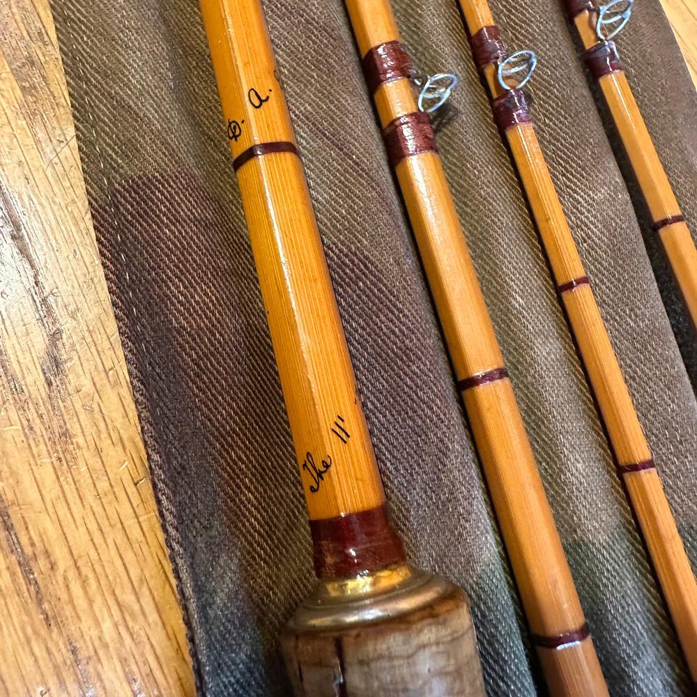 Vintage D. A. Dunn “Hillenrod” 11ft Split Cane Fly Rod – Edminston Bros. Alnwick-Gamefish