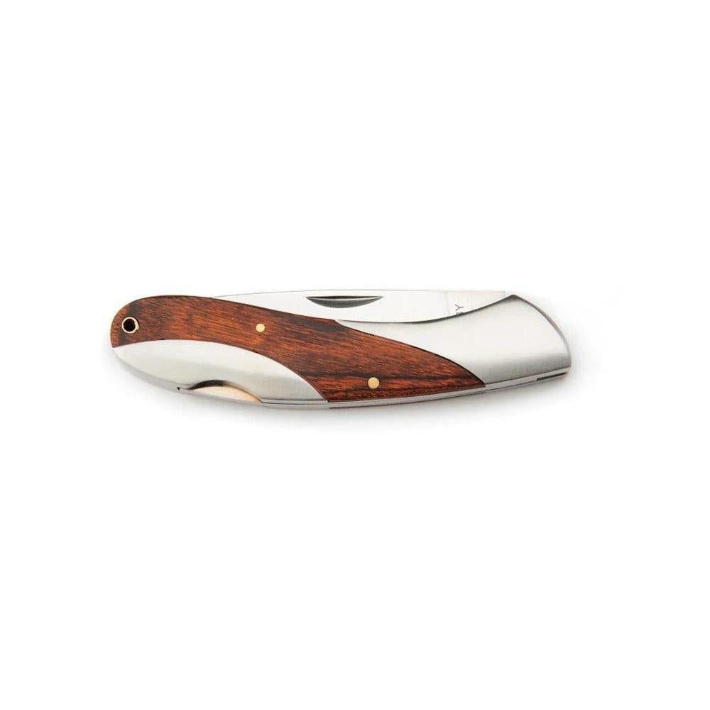 Whitby Stainless Steel & Dark Wood Lock Knife-Gamefish