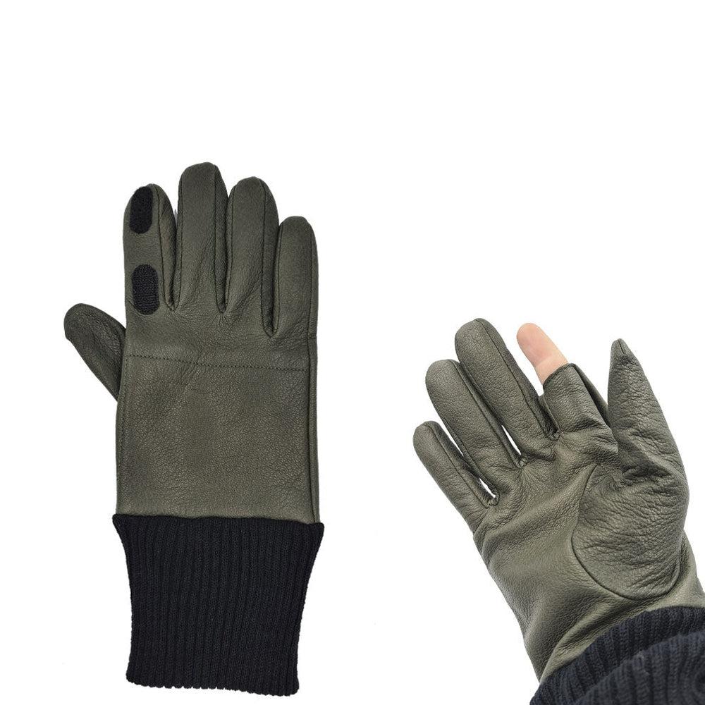 Parker-Hale Leather Shooting Gloves Green-Gamefish