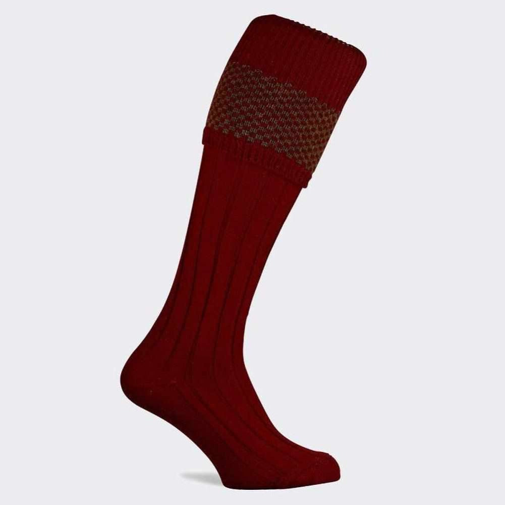 Pennine Penrith Sock - Olive/ Burgundy-Gamefish