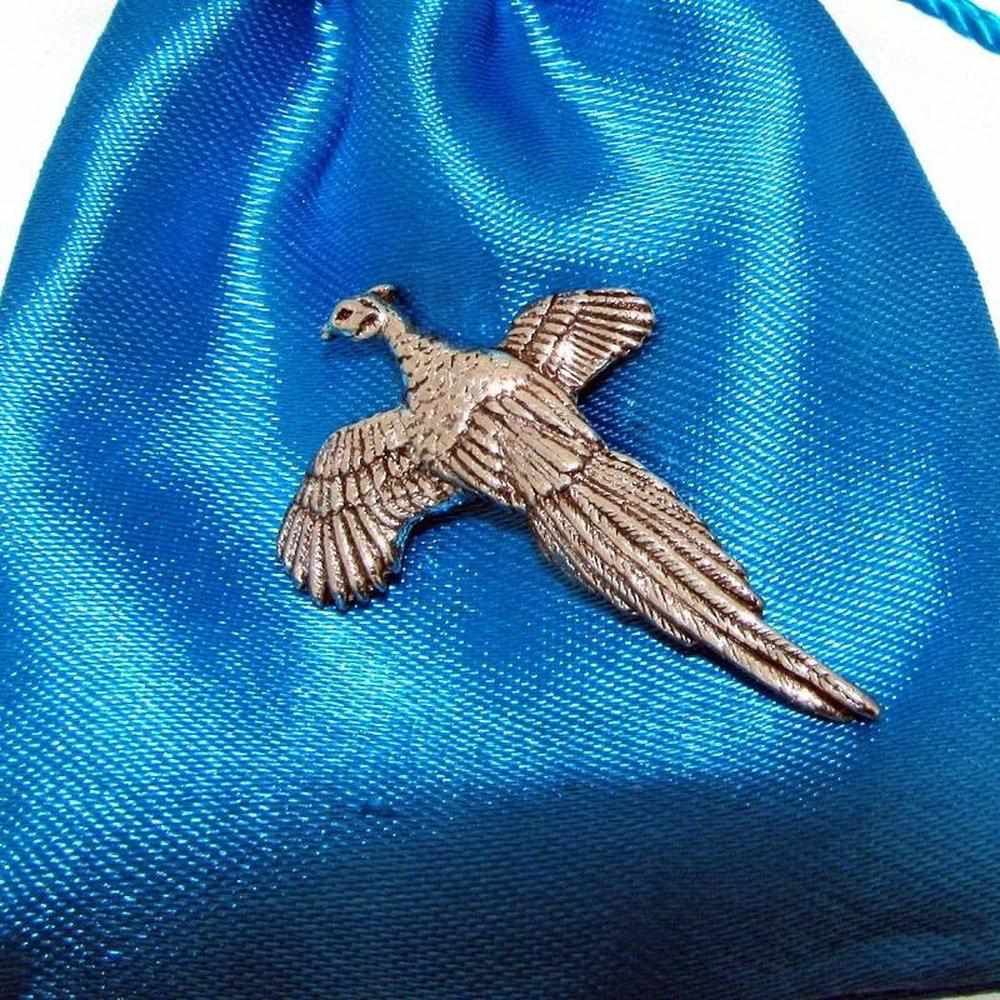 Pewter Pheasant Pin Badge-Gamefish