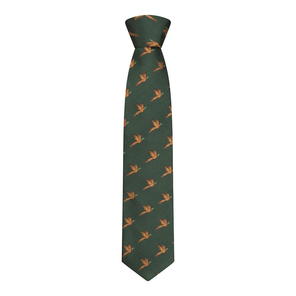 100% Silk Woven Tie - Pheasants-Gamefish