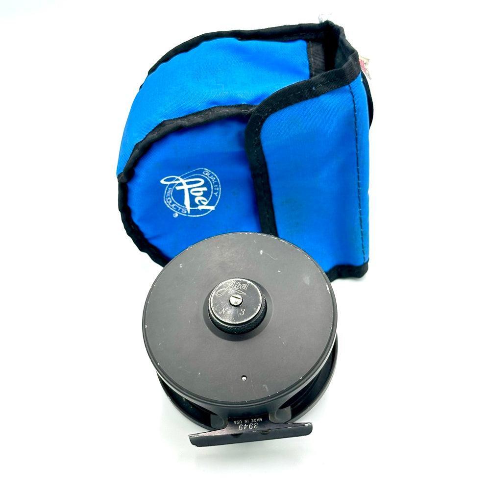 Abel No. 3 Fly Fishing Reel. Matte Black. Made in USA. W/ Pouch. 3949-Gamefish