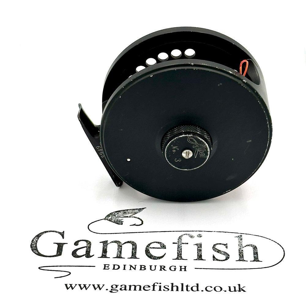 Abel No. 3 Fly Fishing Reel. Matte Black. Made in USA. W/ Pouch. 3949-Gamefish