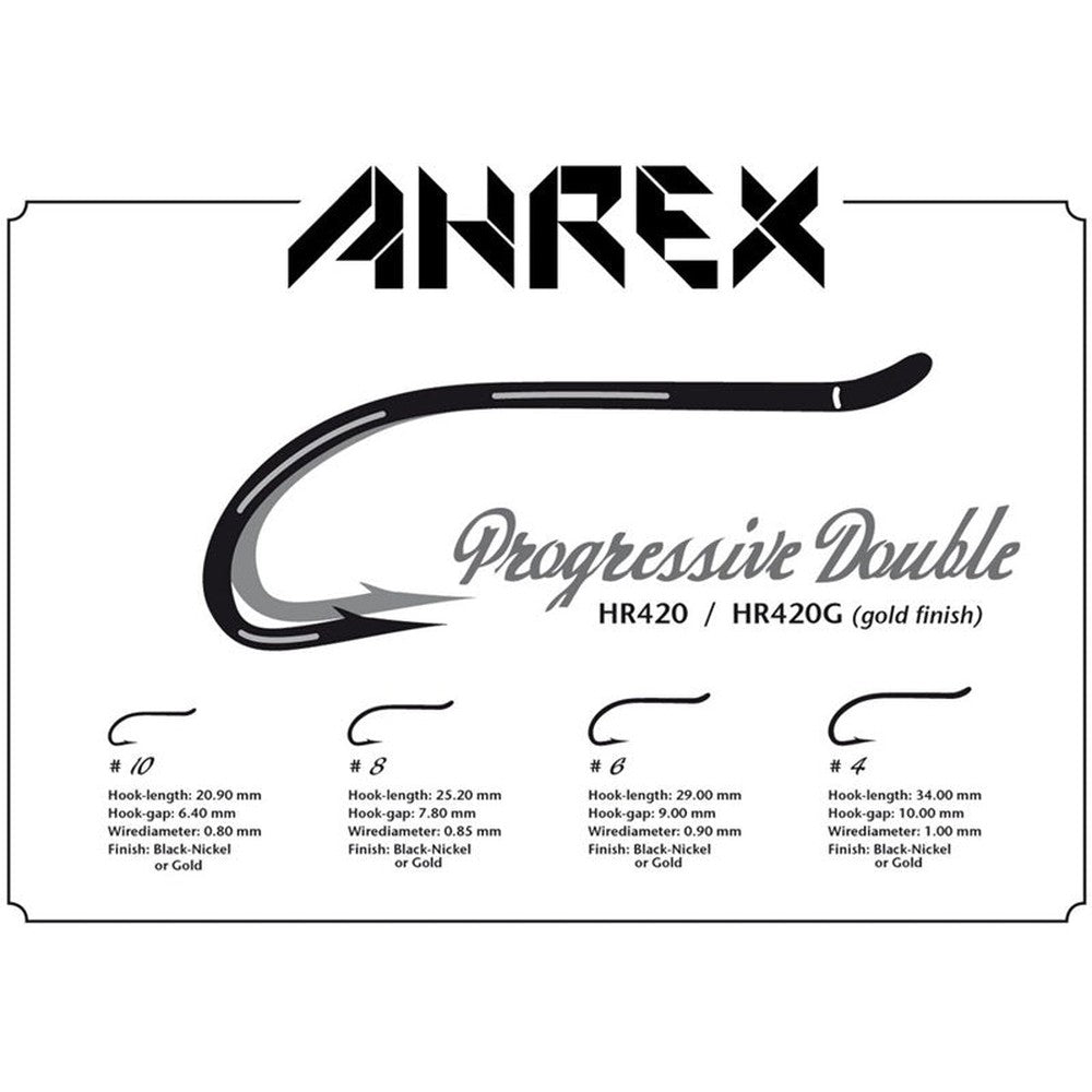 Ahrex Long Shank Tying Double Hooks - HR420-Gamefish