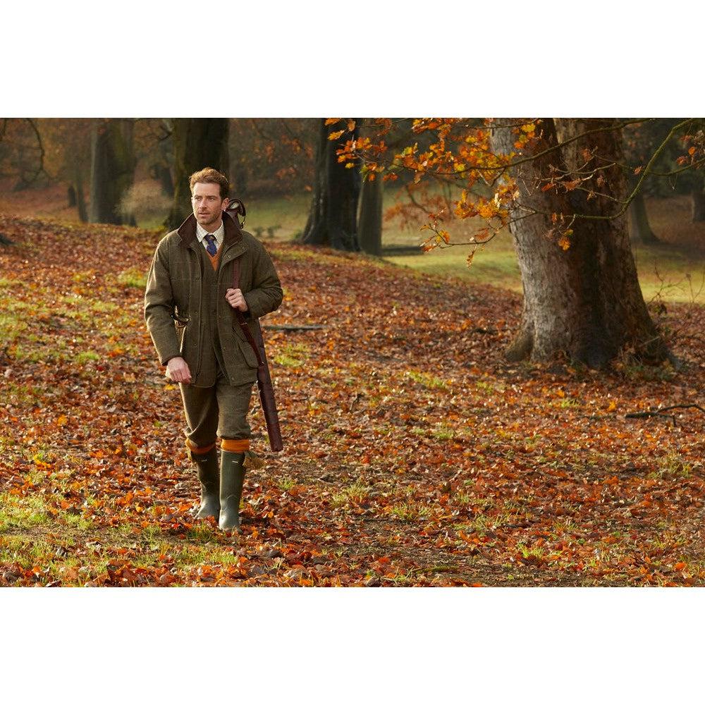 Alan Paine Combrook Mens Waterproof Tweed Coat - Teak-Gamefish