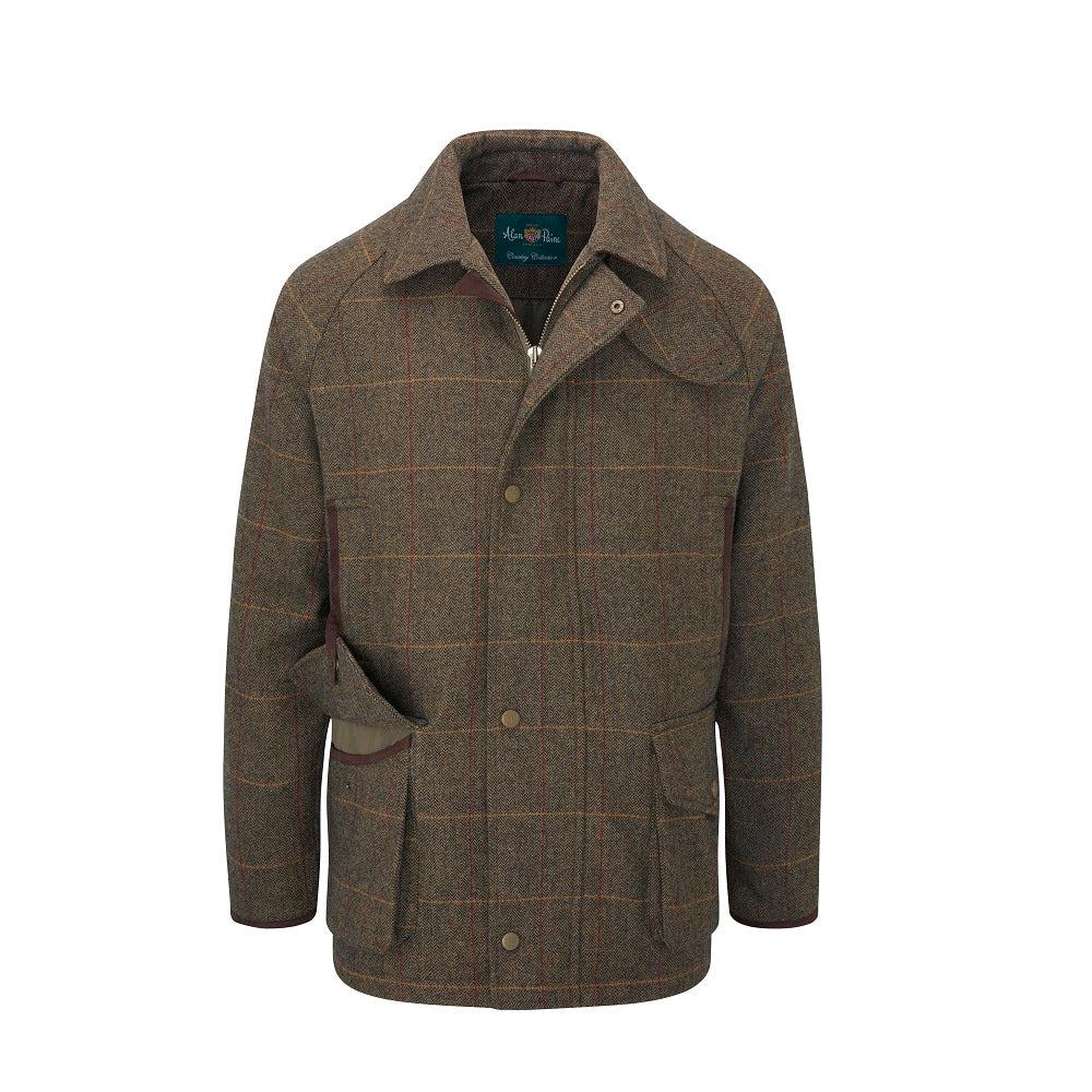 Alan Paine Combrook Mens Waterproof Tweed Coat - Teak-Gamefish