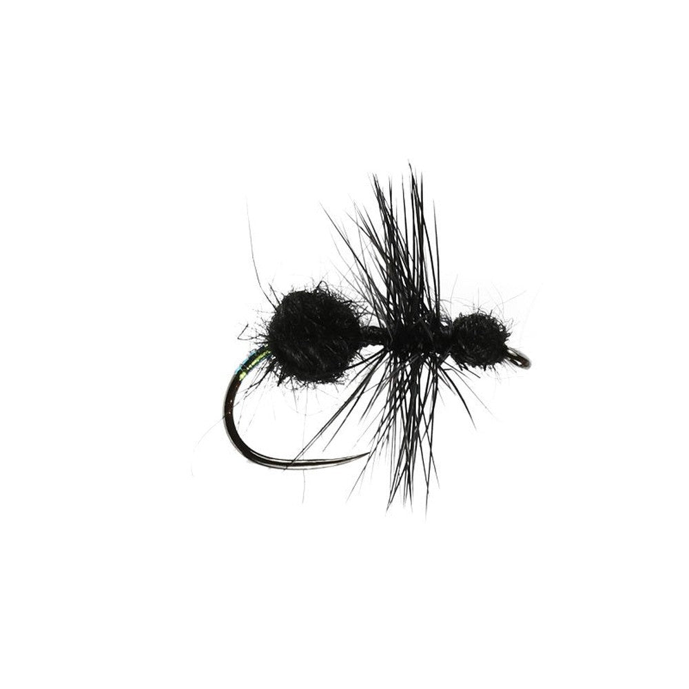 Black Ant Hackled Dry Fly Barbless-Gamefish