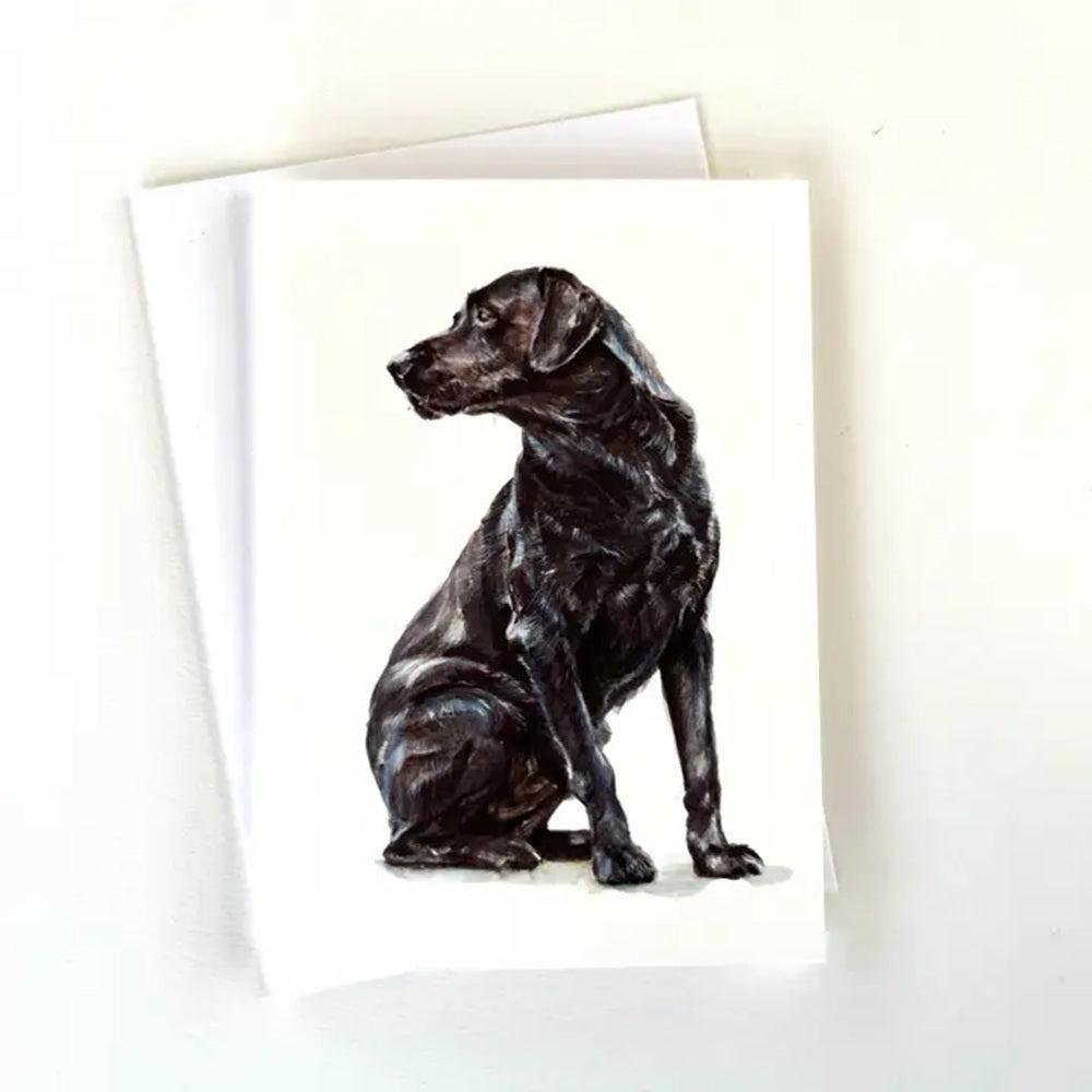 Black Lab - Greeting Card-Gamefish