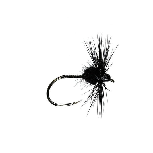 Black Spider Barbless Dry Fly-Gamefish