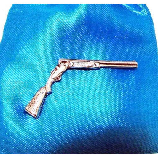 Broken Shotgun Pin Badge - Pewter-Gamefish