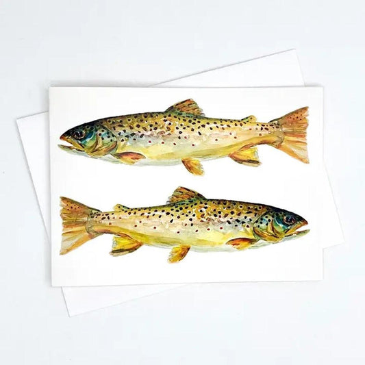 Brown Trout - Greeting Card-Gamefish