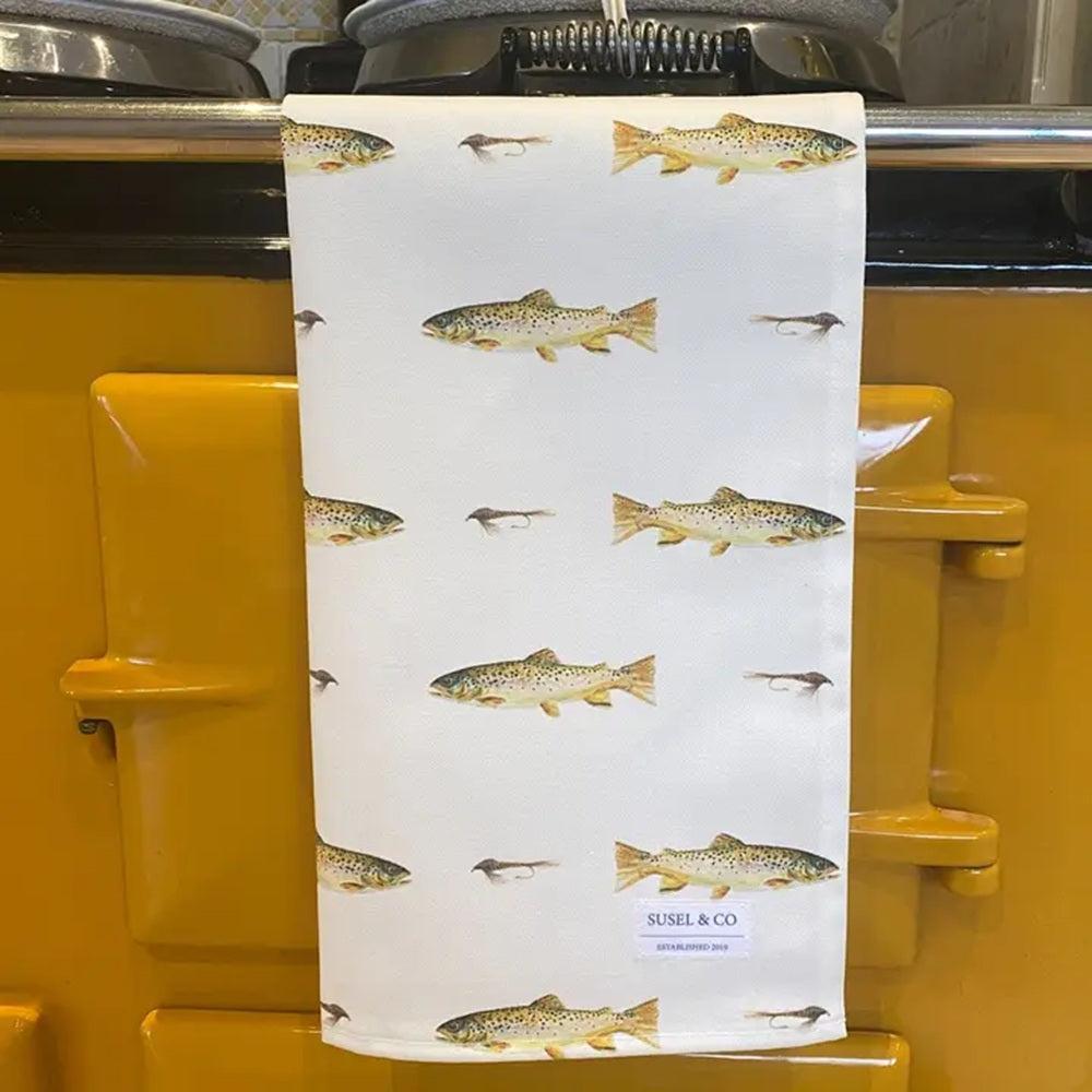 Brown Trout - Luxury Tea Towel-Gamefish