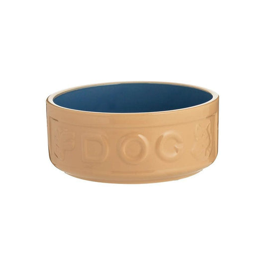 Cane & Blue Lettered Dog Bowl 15cm-Gamefish