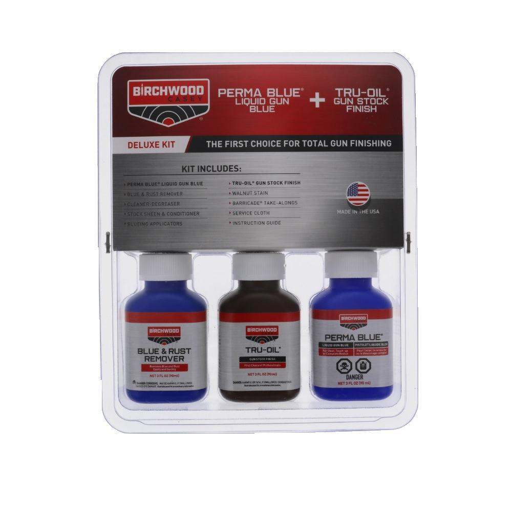 Deluxe Perma Blue Liquid Gun Blue & Tru-Oil Gun Stock Finish Kit-Gamefish