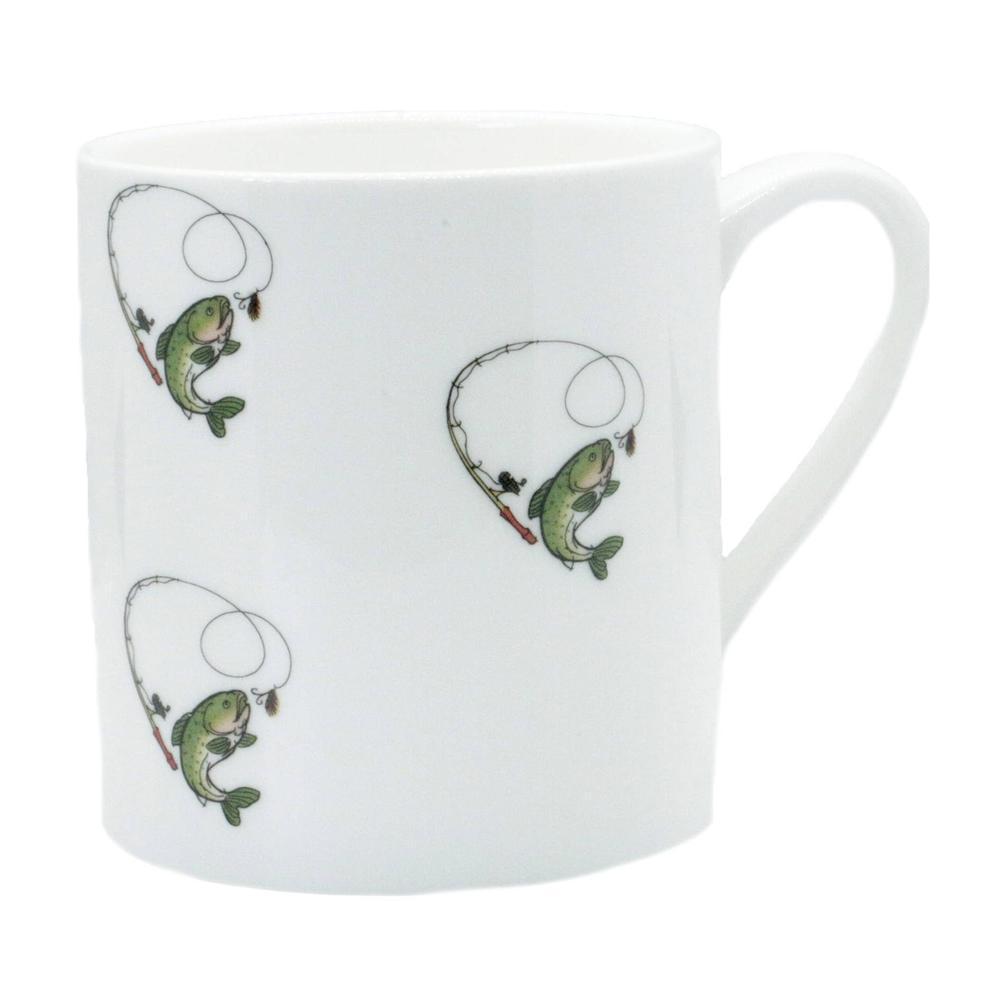 Fish & Reel Illustration Fine Bone China Mug-Gamefish