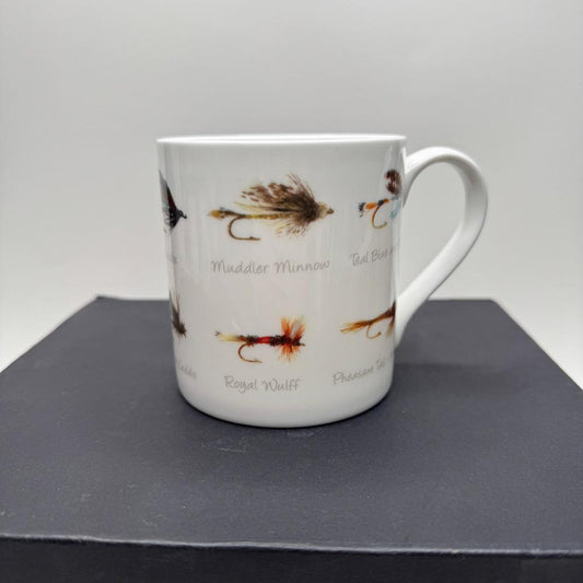 Fishing Flies - Fine Bone China Mug: Fishing Flies-Gamefish