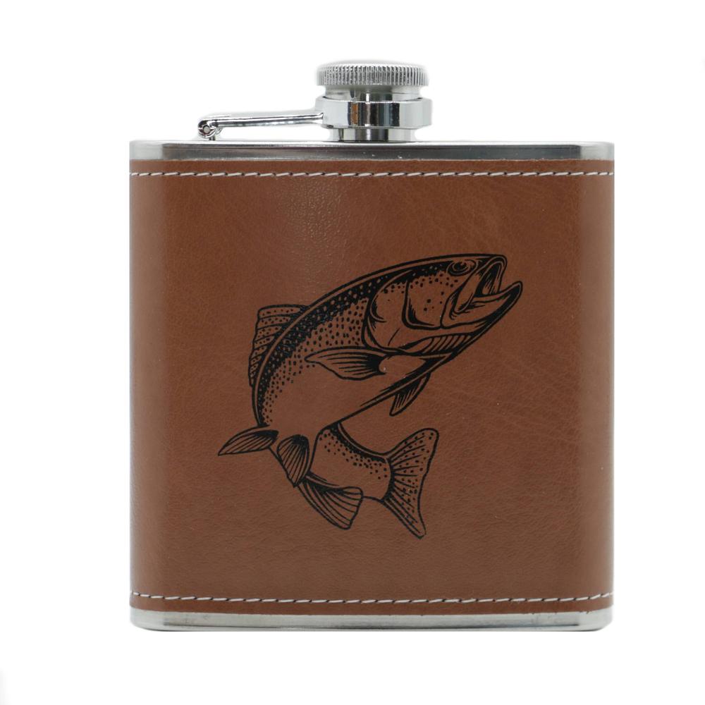 Hip Flask Fish Design - 6oz Stainless Steel-Gamefish