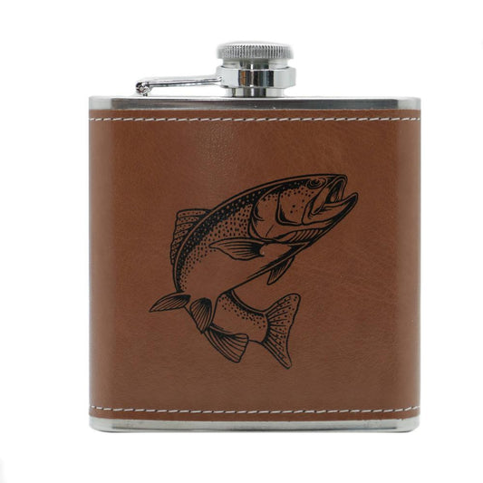 Hip Flask Fish Design - 6oz Stainless Steel-Gamefish