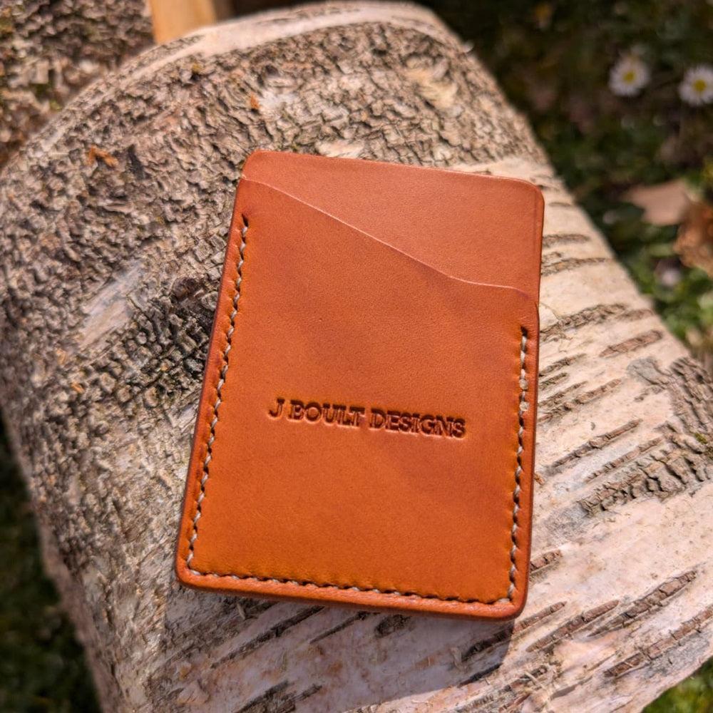 J Boult Designs Red Deer Leather Card Wallet-Gamefish