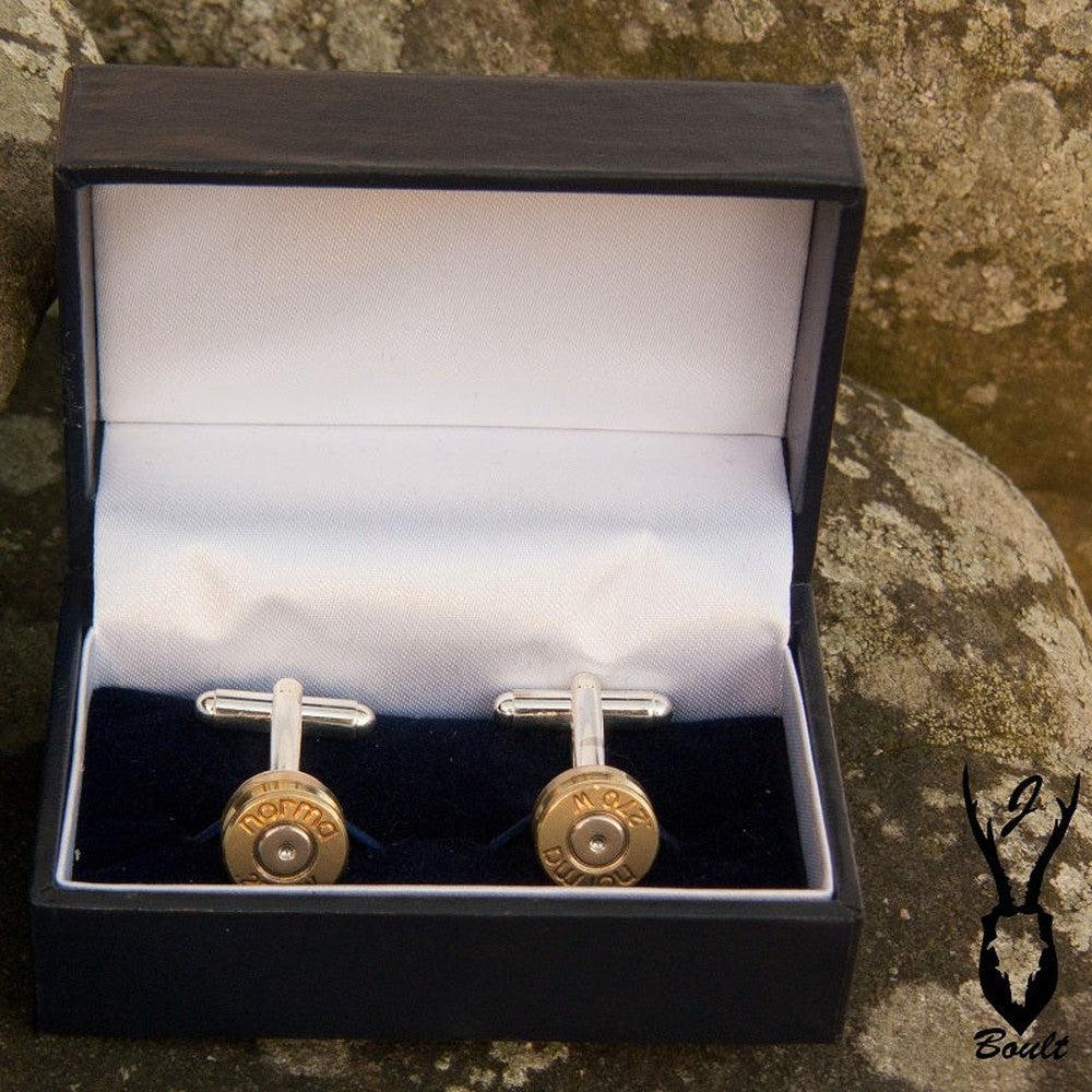 J Boult Designs - Silver Plated Bullet Cufflinks-Gamefish