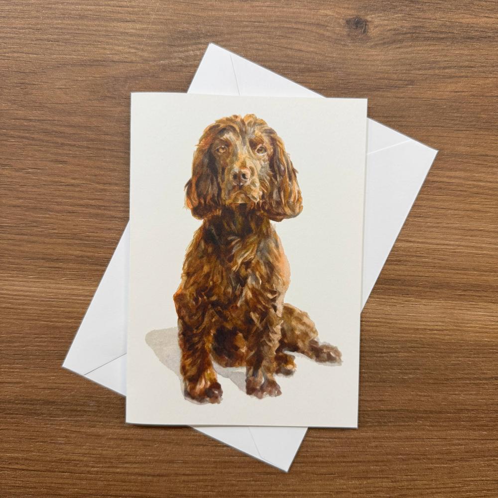 Liver Cocker Spaniel - A6 Greetings Card: Liver Cocker Spaniel-Gamefish