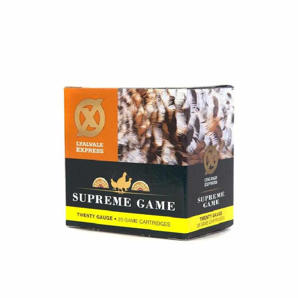 Lyalvale Express Supreme Game 20 Gauge - 25gr - No6 - Fibre - Box of 25-Gamefish