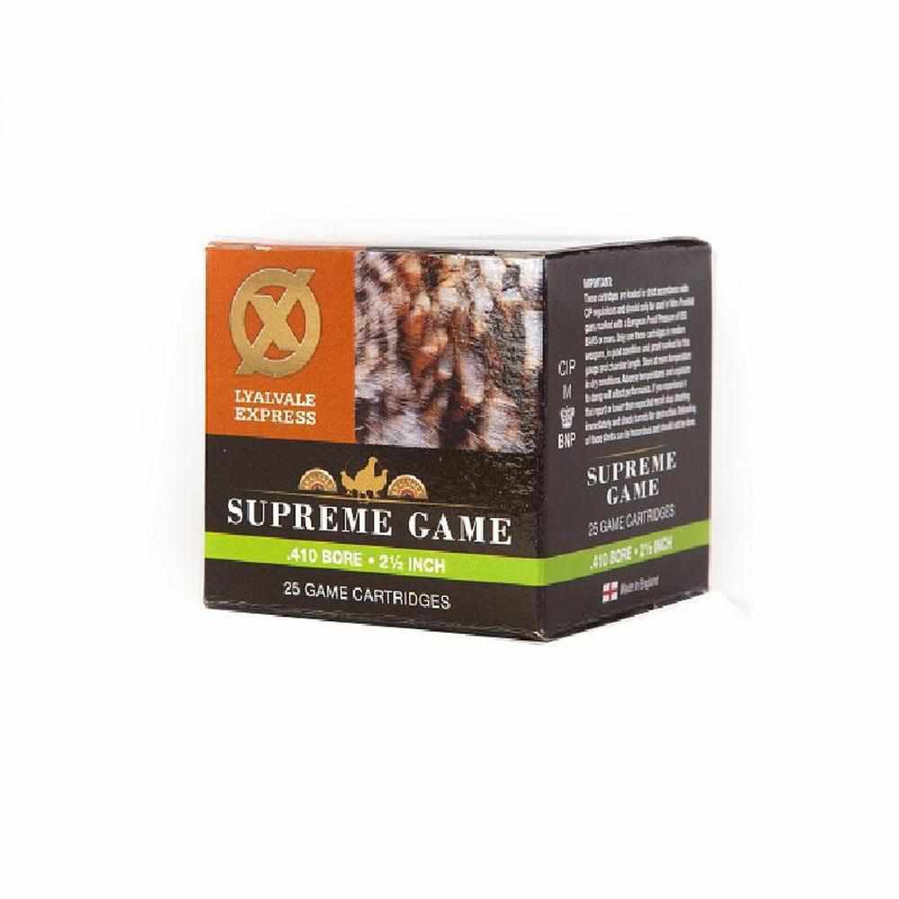 Lyalvale Supreme .410 Cartridges - 14gr - No6 - Box of 25 - Gamefishltd