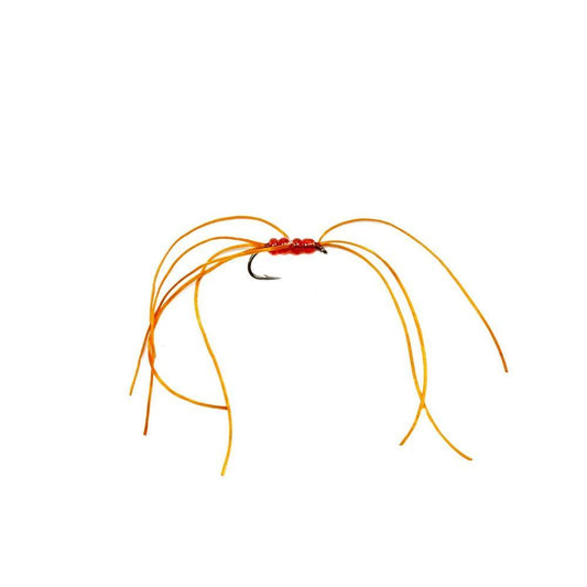 Orange Beaded Quad Worm-Gamefish