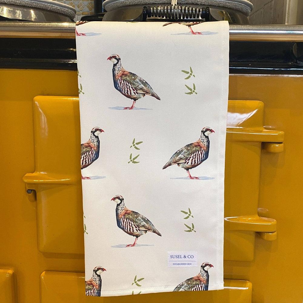 Partridge - Luxury Tea Towel: Partridge-Gamefish