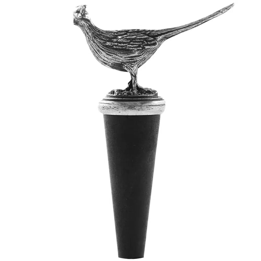 Pheasant Pewter Wine Bottle Stopper-Gamefish