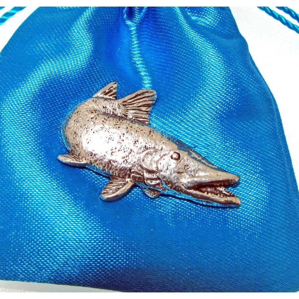 Pike Turning Pin Badge - Pewter-Gamefish