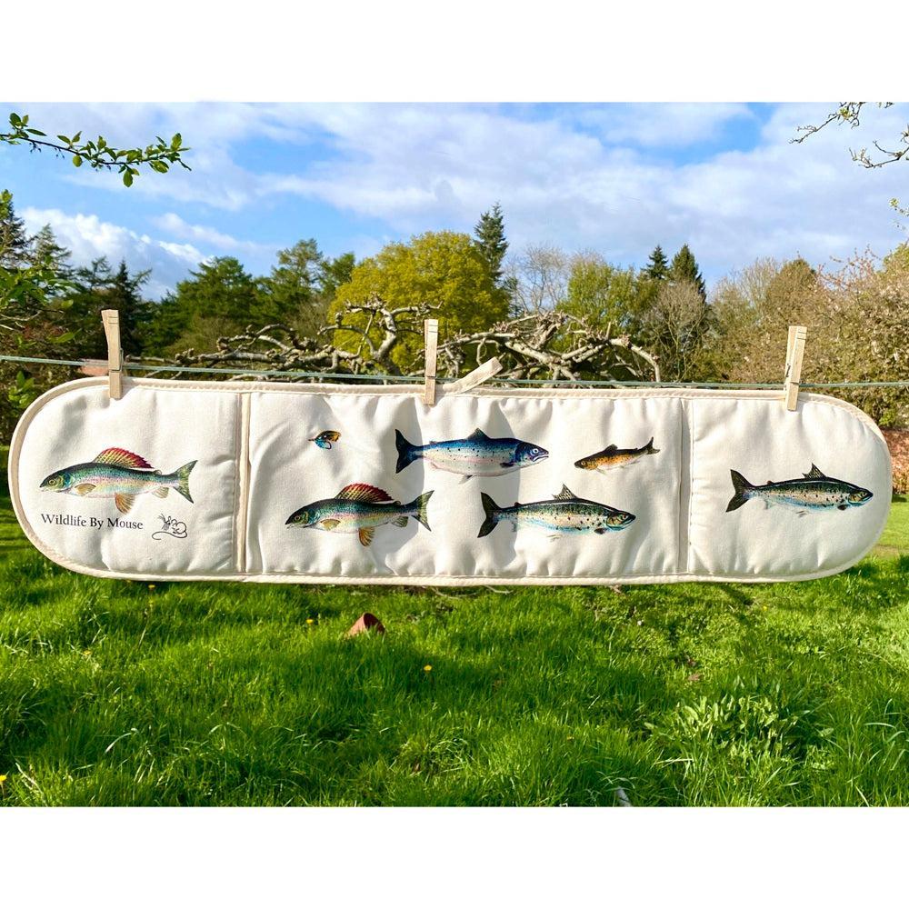 Salmon, Sea Trout, Grayling and Brown Trout Double Oven Gloves-Gamefish