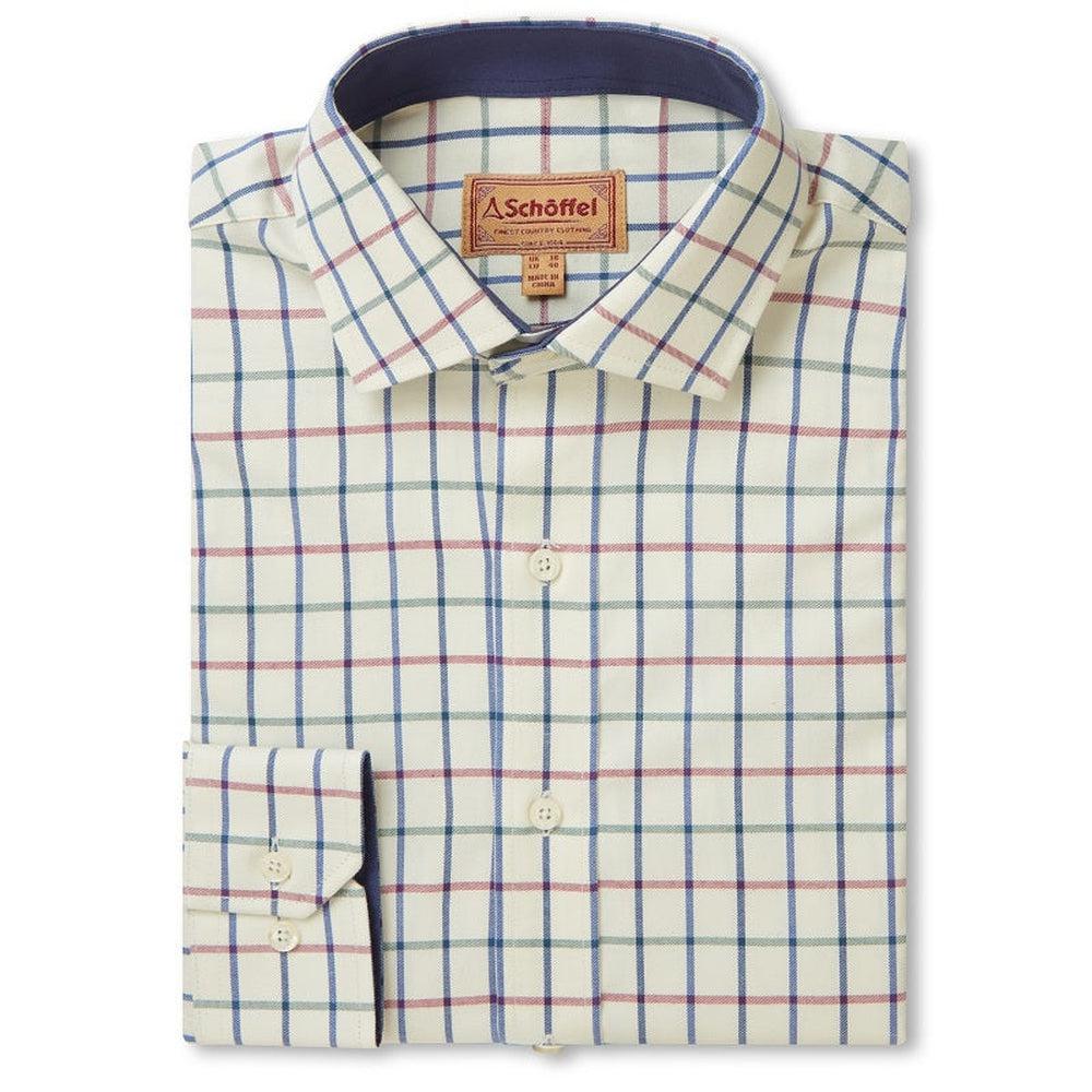 Schoffel Baconsthorpe Tailored Shirt Navy / Green/ Red Check-Gamefish