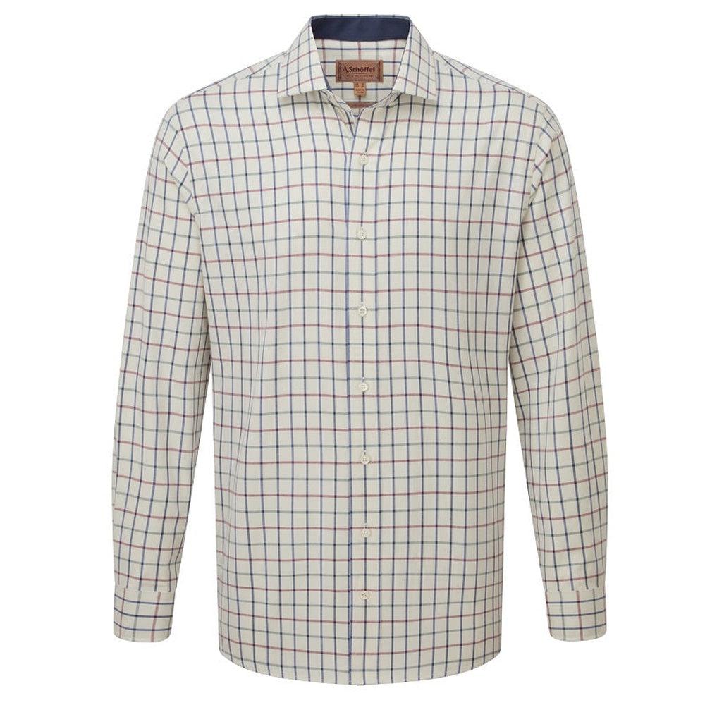 Schoffel Baconsthorpe Tailored Shirt Navy / Green/ Red Check-Gamefish