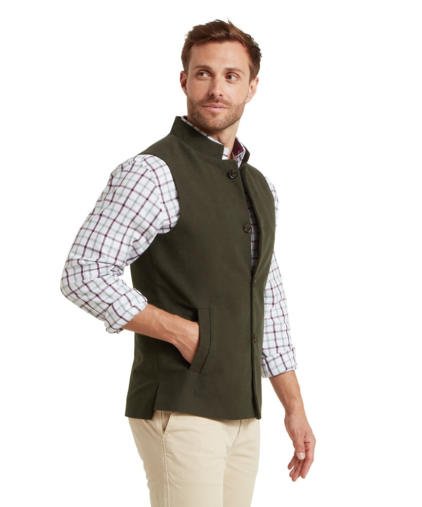 Schoffel Barnsdale Nehru Waistcoat - Forest